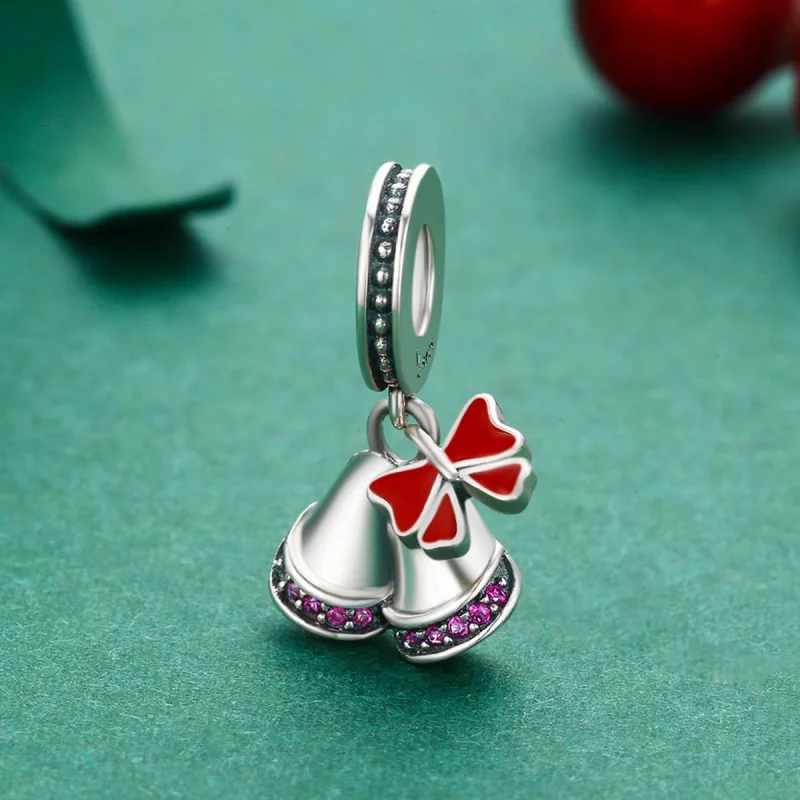 (image pour) Pendentif charmant en argent de style Pandora avec une jolie cloche - SCC233 - Afficher 3