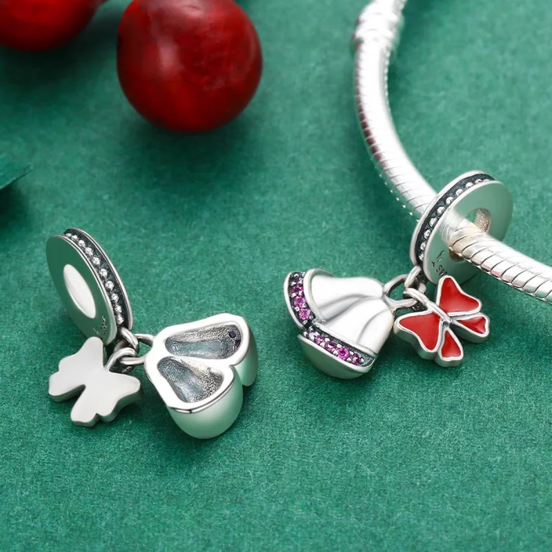 (image pour) Pendentif charmant en argent de style Pandora avec une jolie cloche - SCC233 - Afficher 4