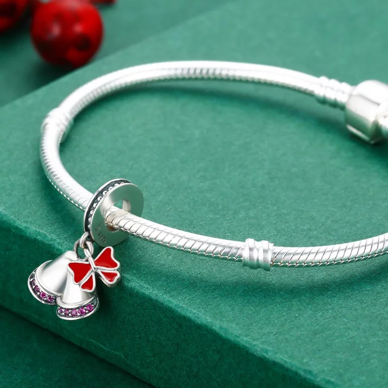 (image pour) Pendentif charmant en argent de style Pandora avec une jolie cloche - SCC233 - Afficher 5