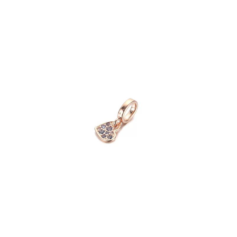 (image pour) Pendentif charmant en forme de cœur incliné PANDORA Light Blue Pavé - 789404C01 - Afficher 2