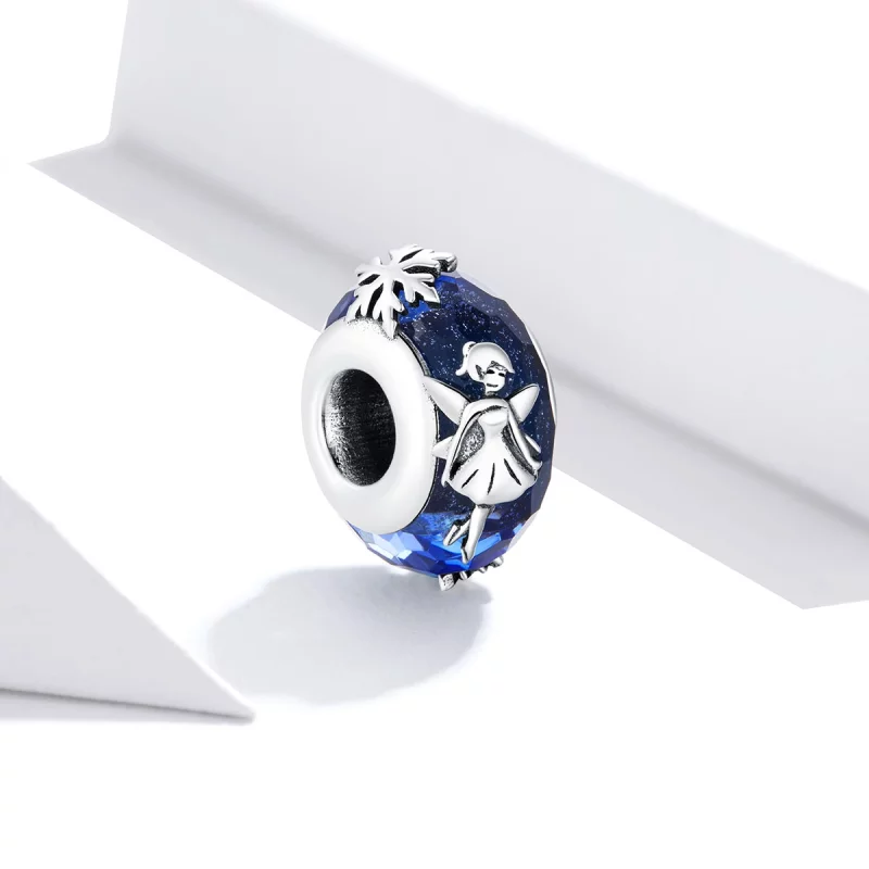 (image pour) Pendentif Charme intercalaire en argent style Pandora avec des elfes flocons de - Afficher 2