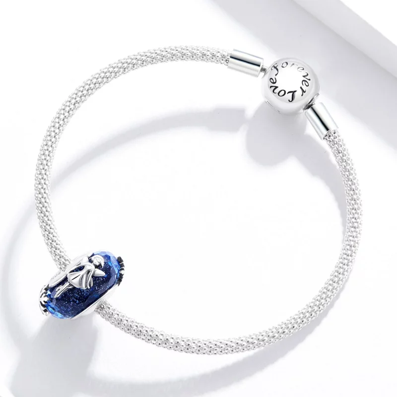 (image pour) Pendentif Charme intercalaire en argent style Pandora avec des elfes flocons de - Afficher 3
