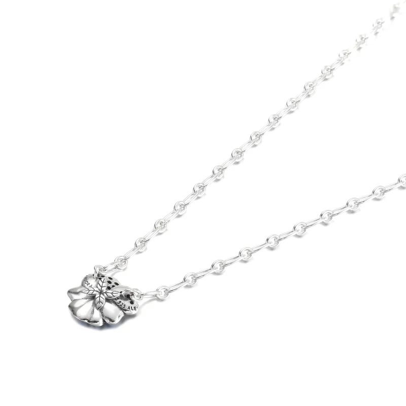 (image pour) Pendentif Collier Fleur de Pensée Bleue PANDORA - 390770C01 - Afficher 3