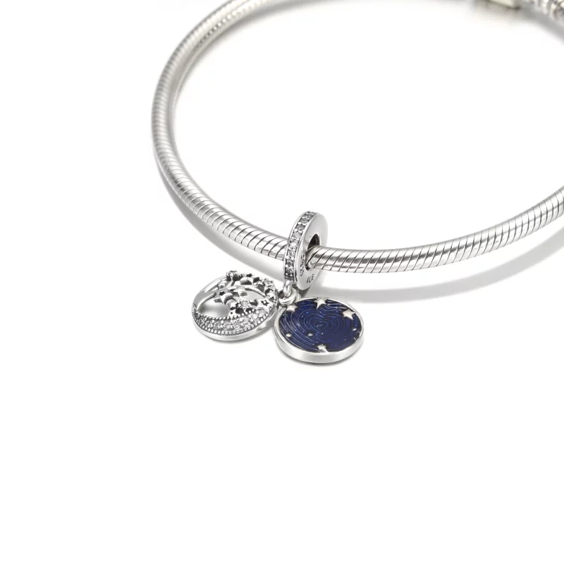 (image pour) Pendentif Double Breloque Arbre & Lune Galaxie PANDORA - 799645C01 - Afficher 5