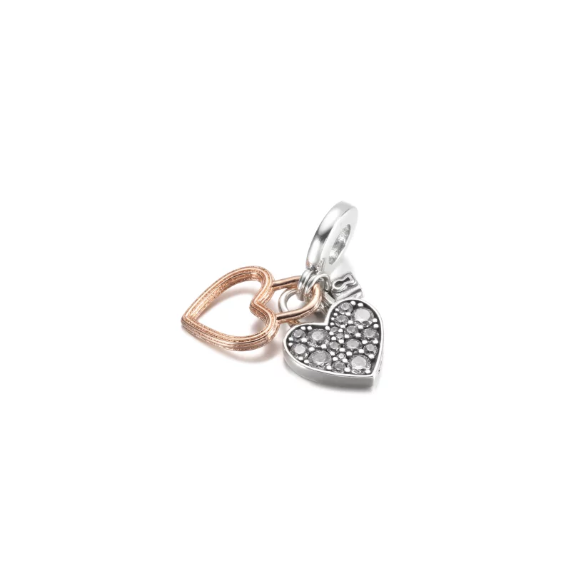(image pour) Pendentif Double Charme Serrure en Forme de Cœur PANDORA - 780087C01 - Afficher 2