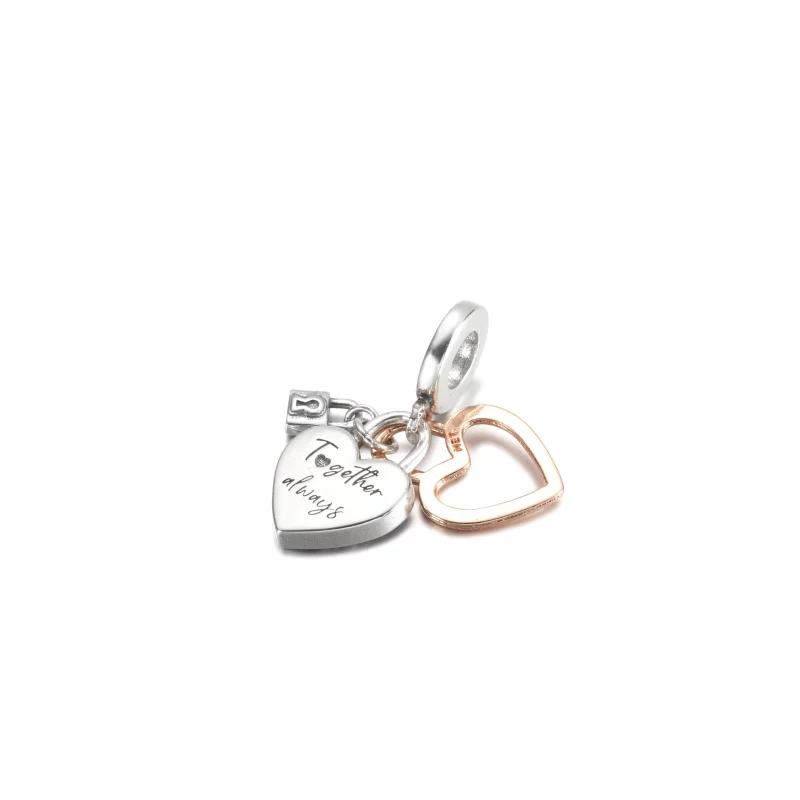 (image pour) Pendentif Double Charme Serrure en Forme de Cœur PANDORA - 780087C01 - Afficher 3