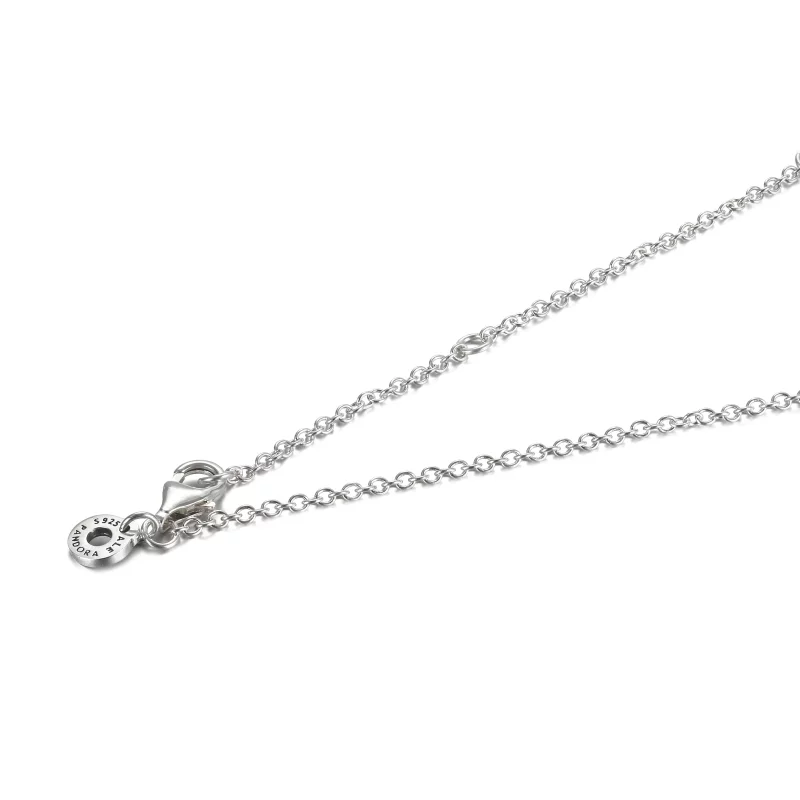 (image pour) Pendentif et collier PANDORA à deux tons avec cercles - 389483C01 - Afficher 4