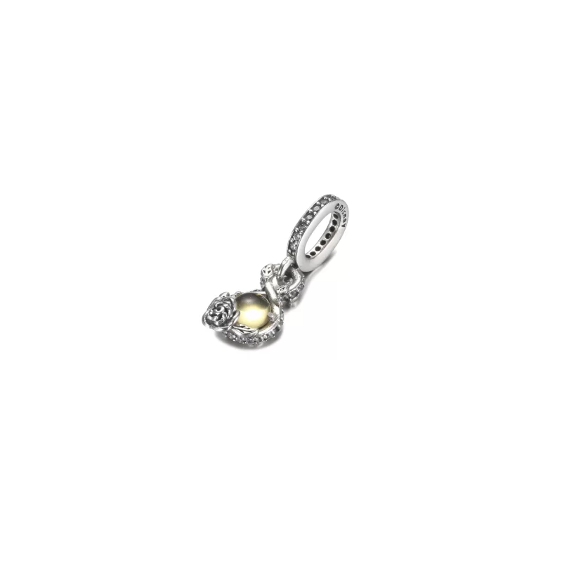 (image pour) Pendentif PANDORA Disney Belle Infinity & Rose Flower - 399525C01 - Afficher 2