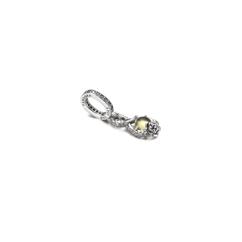 (image pour) Pendentif PANDORA Disney Belle Infinity & Rose Flower - 399525C01 - Afficher 4