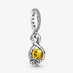 (image pour) Pendentif PANDORA Disney Belle Infinity & Rose Flower - 399525C01