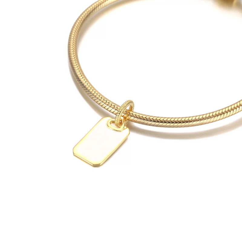 (image pour) Pendentif PANDORA Rectangle Gravable - 368611C00 - Afficher 4