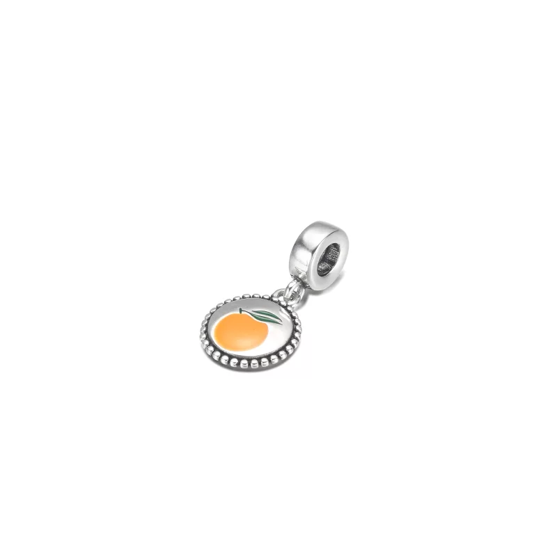 (image pour) Pendentif Pandora rond à motif orange - 791169C00_E026 - Afficher 2