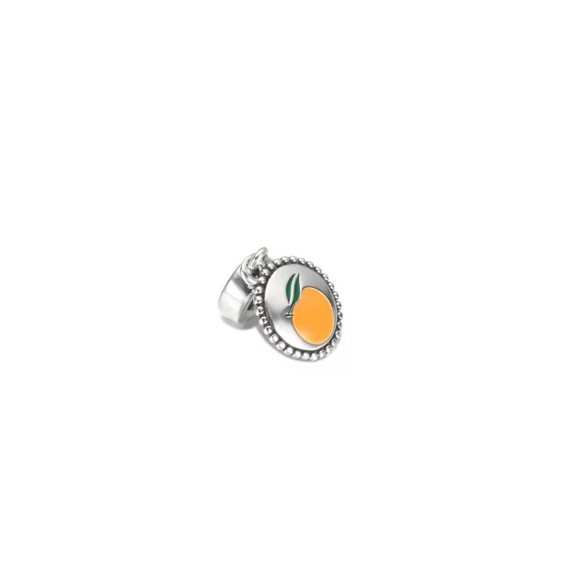 (image pour) Pendentif Pandora rond à motif orange - 791169C00_E026 - Afficher 4