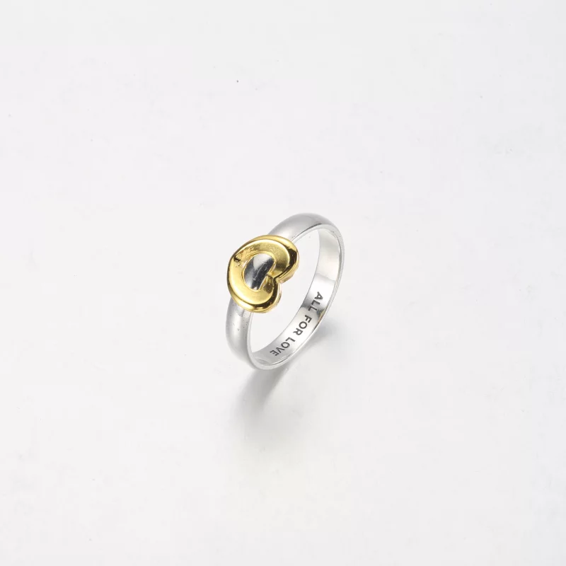 (image pour) Bague coulissante cœur éclatant bicolore PANDORA - 162504C00 - Afficher 9