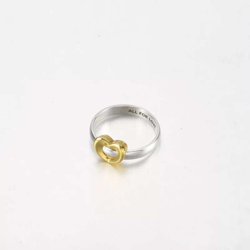 (image pour) Bague coulissante cœur éclatant bicolore PANDORA - 162504C00 - Afficher 10