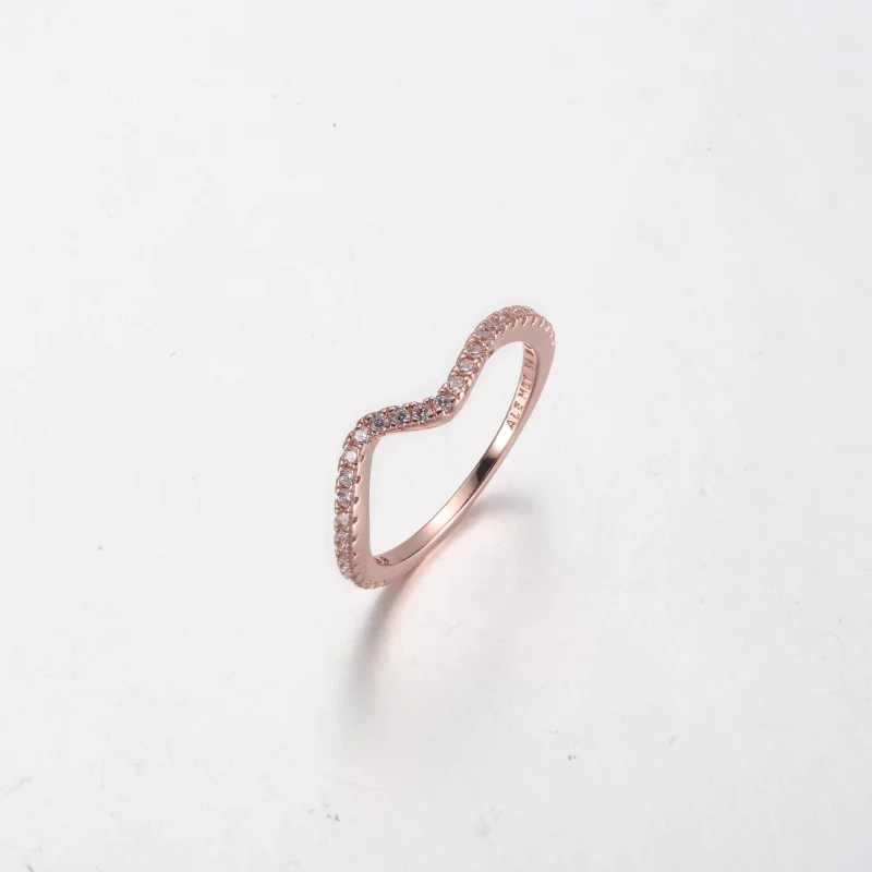 (image pour) Bague PANDORA Sparkling Wave - 182539C01 - Afficher 5