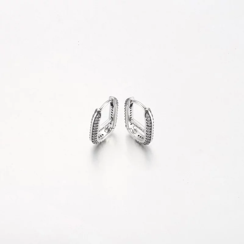 (image pour) Boucle d'oreille Pandora ME Pavé Single Link - 299682C01 - Afficher 4