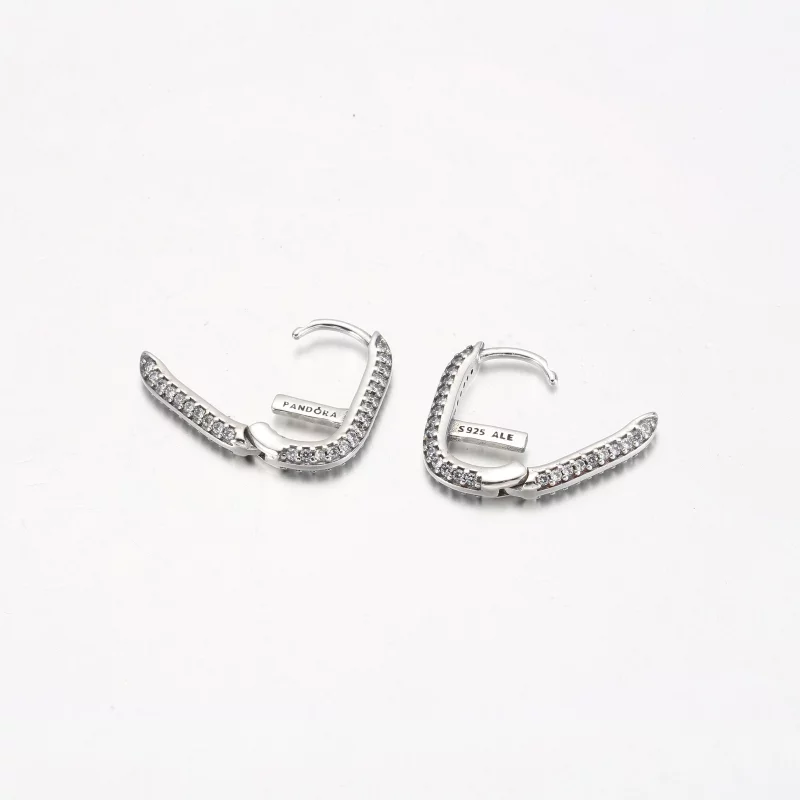(image pour) Boucle d'oreille Pandora ME Pavé Single Link - 299682C01 - Afficher 7