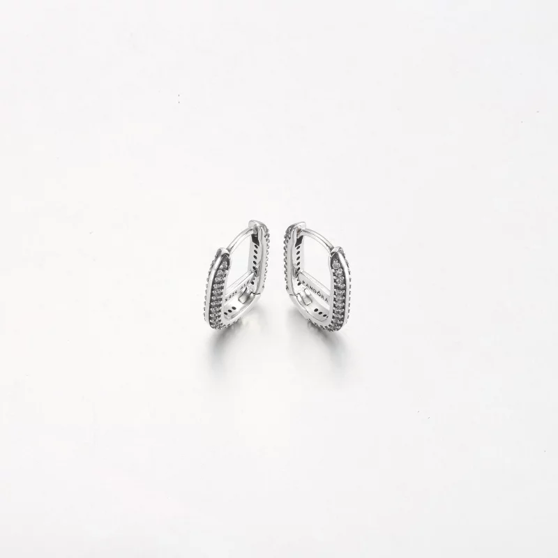 (image pour) Boucle d'oreille Pandora ME Pavé Single Link - 299682C01 - Afficher 8