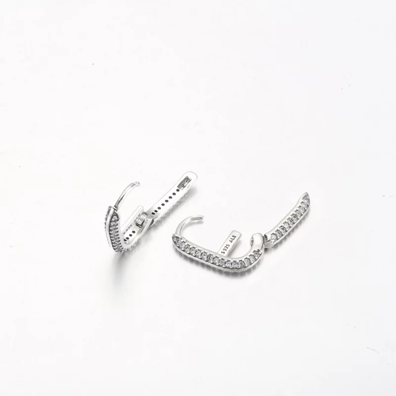 (image pour) Boucle d'oreille Pandora ME Pavé Single Link - 299682C01 - Afficher 10