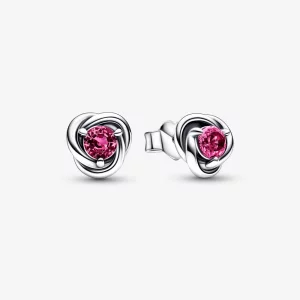 (image pour) Boucles d'oreilles clous cercle éternel rose d'octobre PANDORA - 292334C05