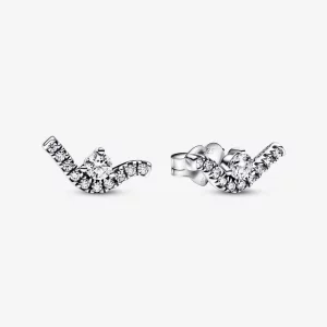(image pour) Boucles d'oreilles clous PANDORA Sparkling Wave - 292544C01