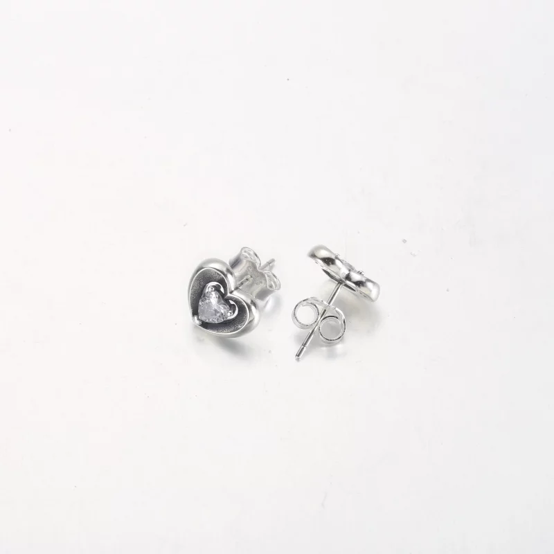 (image pour) Boucles d'oreilles PANDORA Radiant Heart & Floating Stone - 292500C01 - Afficher 8