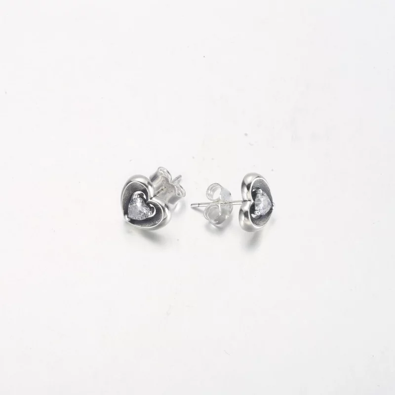 (image pour) Boucles d'oreilles PANDORA Radiant Heart & Floating Stone - 292500C01 - Afficher 10