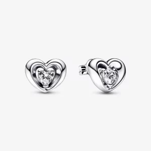 (image pour) Boucles d'oreilles PANDORA Radiant Heart & Floating Stone - 292500C01