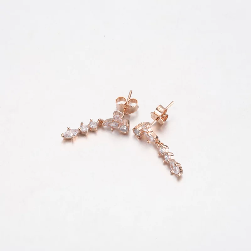 (image pour) Boucles d'oreilles pendantes en grappe PANDORA Sparkling Herbarium - 282404C01 - Afficher 7