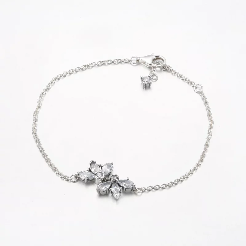 (image pour) Bracelet chaîne PANDORA Sparkling Herbarium Cluster - 592398C01 - Afficher 2