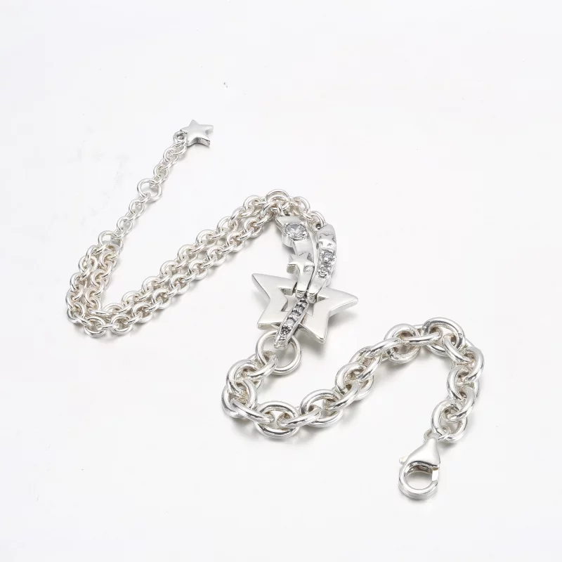 (image pour) Bracelet double chaîne PANDORA Shooting Star - 592409C01 - Afficher 8