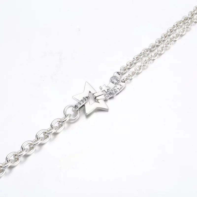 (image pour) Bracelet double chaîne PANDORA Shooting Star - 592409C01 - Afficher 10