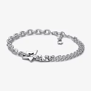 (image pour) Bracelet double chaîne PANDORA Shooting Star - 592409C01