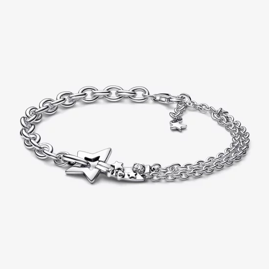 (image pour) Bracelet double chaîne PANDORA Shooting Star - 592409C01