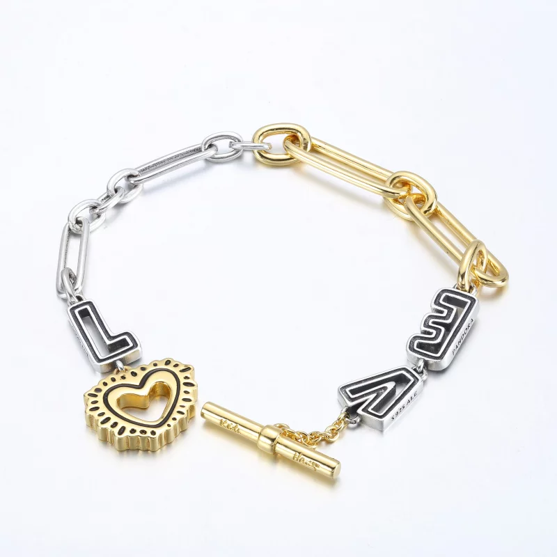 (image pour) Bracelet Love Links Keith Haring x Pandora bicolore - 562223C01 - Afficher 2