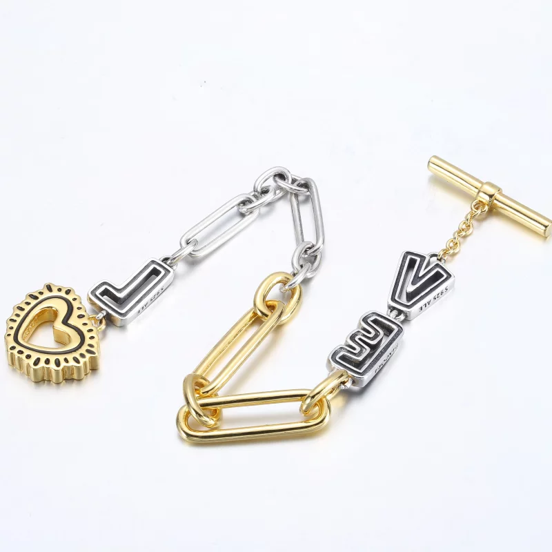 (image pour) Bracelet Love Links Keith Haring x Pandora bicolore - 562223C01 - Afficher 5