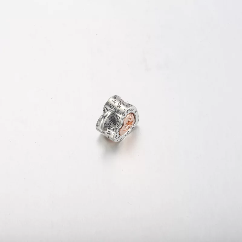 (image pour) Charm en forme de cœur séparable PANDORA avec cadenas bicolore - 782505C00 - Afficher 7