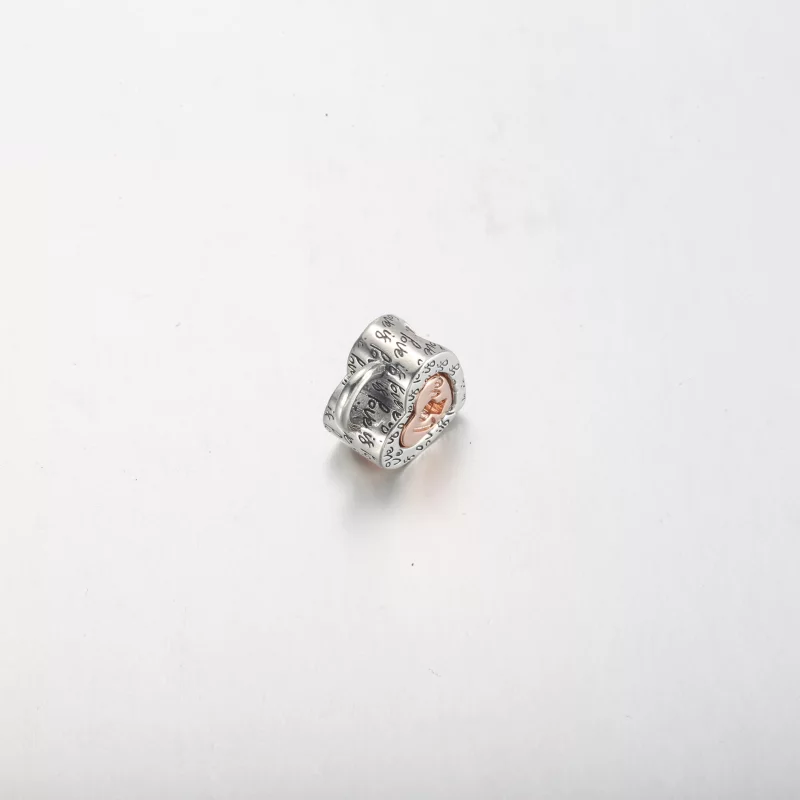 (image pour) Charm en forme de cœur séparable PANDORA avec cadenas bicolore - 782505C00 - Afficher 11