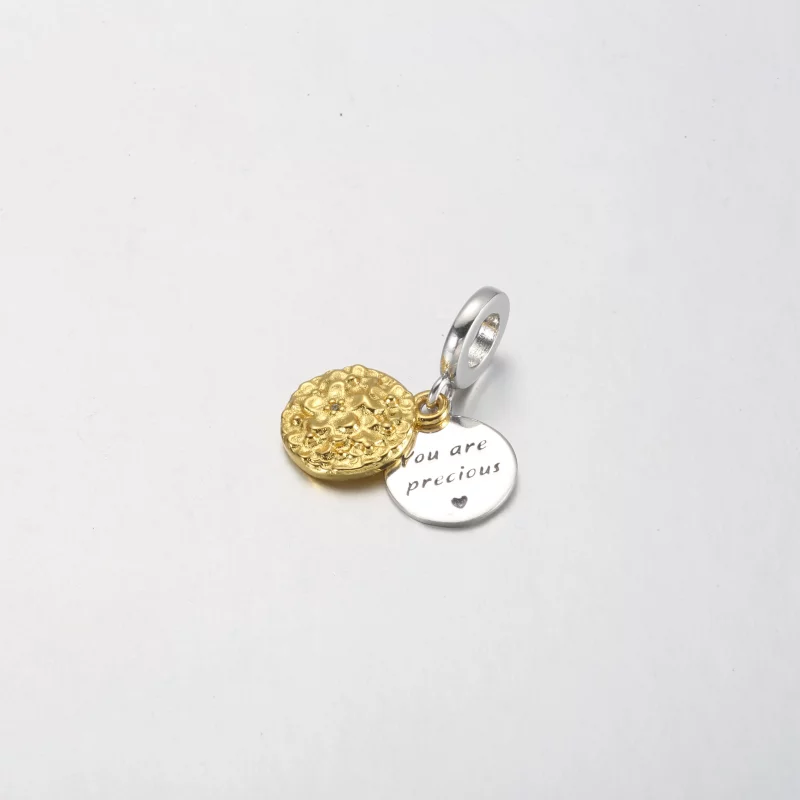 (image pour) Charm Pandora à double pendentif Daisy bicolore - 762341C01 - Afficher 2