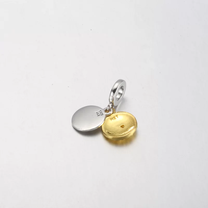 (image pour) Charm Pandora à double pendentif Daisy bicolore - 762341C01 - Afficher 3