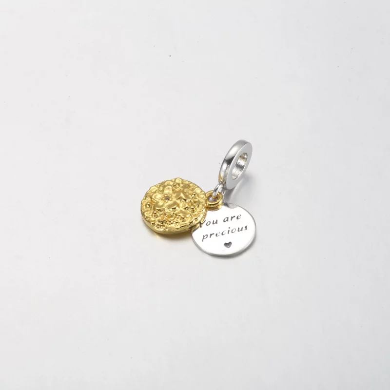 (image pour) Charm Pandora à double pendentif Daisy bicolore - 762341C01 - Afficher 6