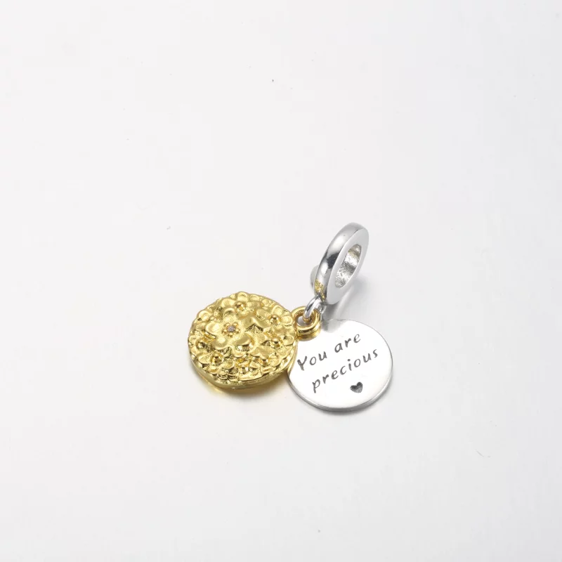 (image pour) Charm Pandora à double pendentif Daisy bicolore - 762341C01 - Afficher 10