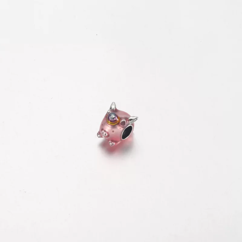 (image pour) Charm PANDORA en forme de licorne volante et cochon - 792573C01 - Afficher 5