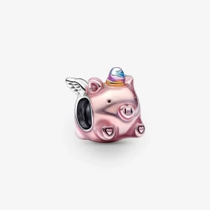 (image pour) Charm PANDORA en forme de licorne volante et cochon - 792573C01
