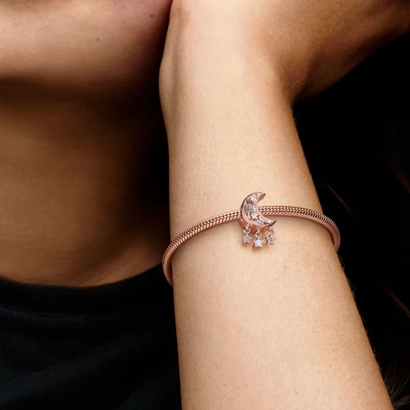 (image pour) Charm PANDORA Étoile et Croissant de Lune - 789643C01 - Afficher 3