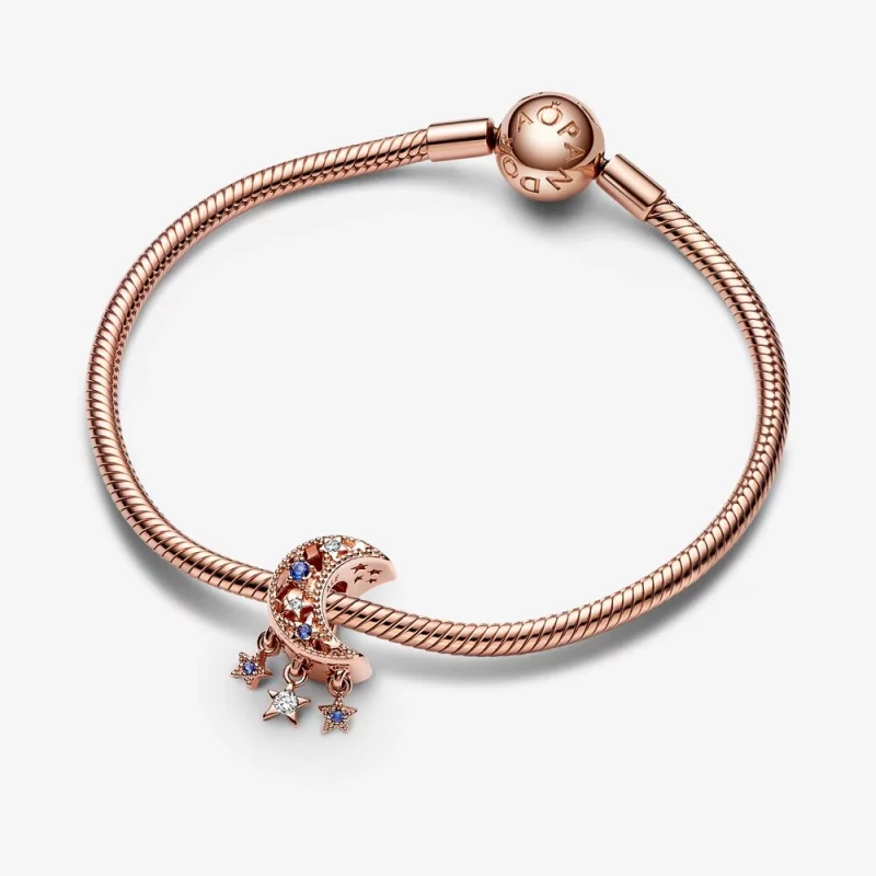 (image pour) Charm PANDORA Étoile et Croissant de Lune - 789643C01 - Afficher 4