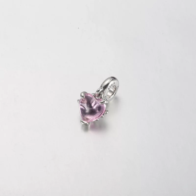 (image pour) Charm pendant PANDORA Arbre généalogique rose et cœur - 792654C01 - Afficher 2