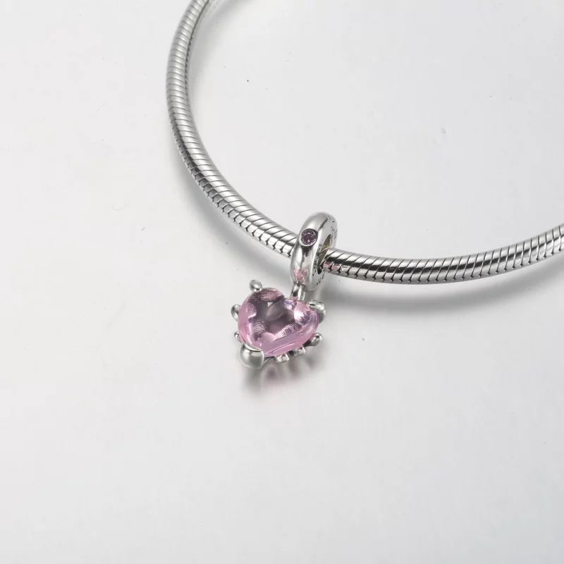 (image pour) Charm pendant PANDORA Arbre généalogique rose et cœur - 792654C01 - Afficher 5