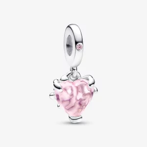 (image pour) Charm pendant PANDORA Arbre généalogique rose et cœur - 792654C01